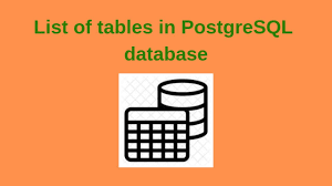 list of tables in postgresql database
