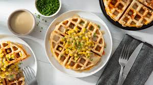leftover turkey and stuffing waffles