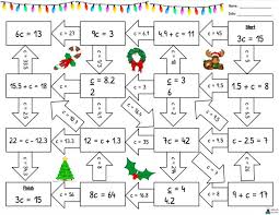 solving multi step equations math maze