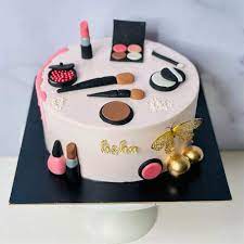makeup birthday cake cosmetic themed cake