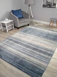 dark blue grey thin stripes rugs small