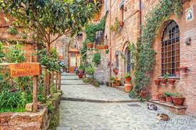 Old Town Tuscany Italy Wall Mural
