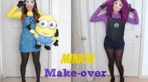 yellow and purple minion halloween make