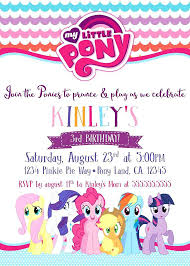 Pony Invitations Birthday Party My Little Pony Invitations Birthday