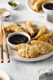 pork potstickers with dipping sauce