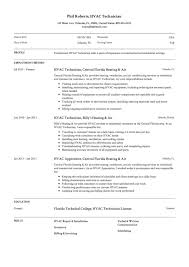 Hvac Technician Resume Guide Sample Resumeviking Com