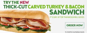 subway s carved turkey and bacon now