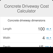 Concrete Driveway Cost Calculator