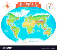 map of world our planet vector image