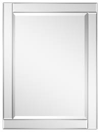 Beveled Rectangle Wall Mirror Solid