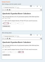 web page named rootscalculator html