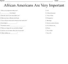 African Americans Are Very Important