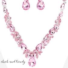 high end gl pink crystal in silver