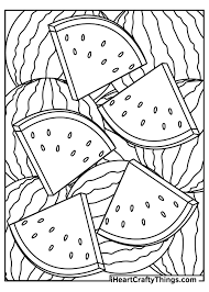 watermelon coloring pages 100 free