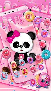 cute panda donut themes live wallpapers