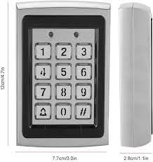Amazon.com: 125KHz Access Control Keypad with Blue Backlight, Top Metal RFID Card Reader Password Door Access Control Keypad : Electronics