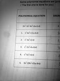 Polynomial Equation Degree
