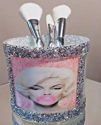 glam glitter makeup brush holder
