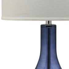 Light Blue Glass Urn Table Lamp