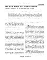 pdf water pollution and health impact in a mini review pdf water pollution and health impact in a mini review