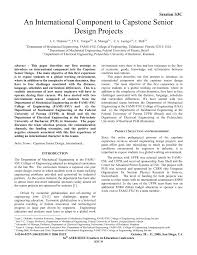 Artifacts in the long run. Pdf An International Component To Capstone Senior Design Projects