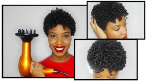 Using a diffuser on curly hair is a great way to minimize frizz, enhance curl definition and create big volume (the dream combo). How To Use A Diffuser On Short Natural Hair Updated Wash Go Routine Post Big Chop Youtube
