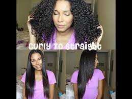 how to straighten curly hair no