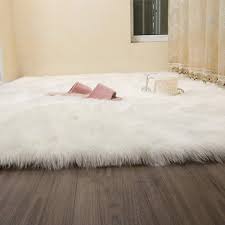wendana faux fur rug white soft fluffy