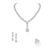 diamond necklace earrings and ring set