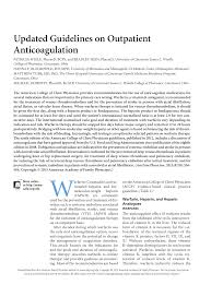 Pdf Updated Guidelines On Outpatient Anticoagulation