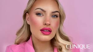 pink dollmakeup look with clinique