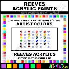 Reeves Artist Acrylic Paint Colors Reeves Artist Paint