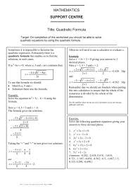 Title Quadratic Formula