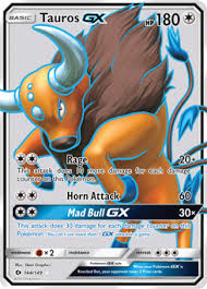 The user stabs the target with a horn that rotates like a drill. Tauros Gx Sun Moon Tcg Card Database Pokemon Com
