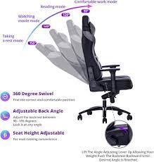 Big and Tall 400lb Memory Foam Gaming Chair - Adjustable Tilt, Back Angle  and 3D Arms Ergonomic High-Back Leather Racing Executive Computer Desk Office  Chair Metal Base, Gray