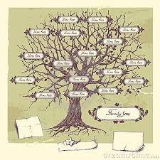 Hand Drawn Oak Tree Concept Illustration Family Tree