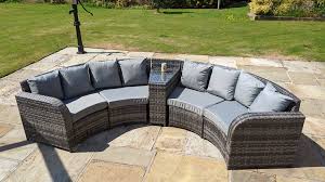 4 Seater Garden Rattan Circle Sofa Set