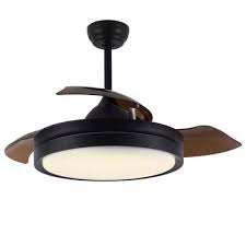 Black Invisible Retractable Ceiling Fan