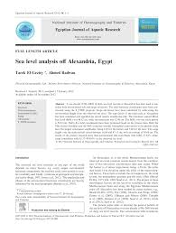 Pdf Sea Level Analysis Off Alexandria Egypt