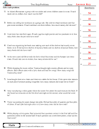 Two Step Problems Worksheets