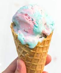 Cotton Candy Ice Cream Cone gambar png
