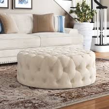 Enjoy a classic look in your home with the rosdorf park round tufted ottoman. Mzjzdq9lw5gtem