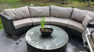 beautiful curved outdoor sectional