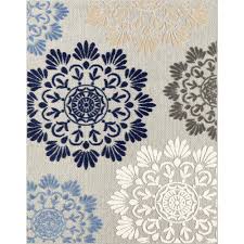 tayse rugs oasis fl blue 5 ft x 7