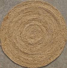 natural braided jute round rug 90 cm