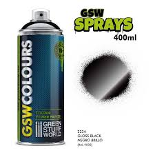 spray primer colour gloss black