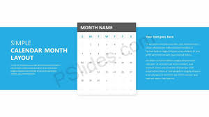 Simple Calendar Month Layout Ppt Check More At Https Pslides Com