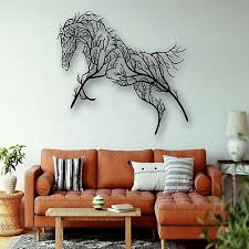 Tree Horse Metal Wall Decor Home