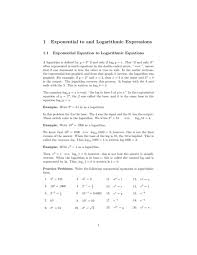Exponential To And Logarithmic Expressions