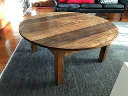 Large Round Solid Timber Coffee Table